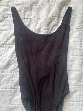 Princess Polly Black Ribbed Scoop Bodysuit